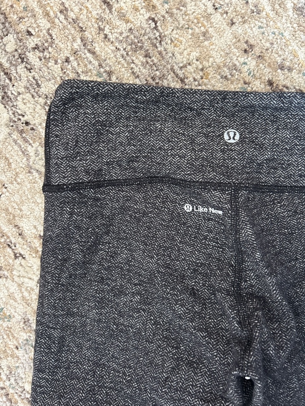 lululemon athletica Black Herringbone Leggings